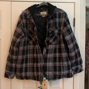 Plaid jacket w/hood